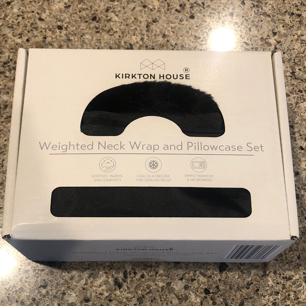 Neck Wrap Weighted and Microwaveable and Pillowcase Set Black